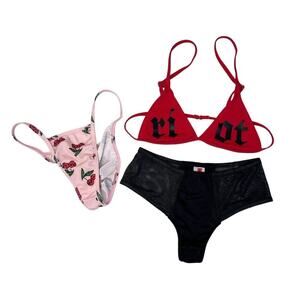 RIOT MIDNIGHT BALLERINA ROMA COSTUME Rave Festival Mix Match Bikini Pieces Sz S